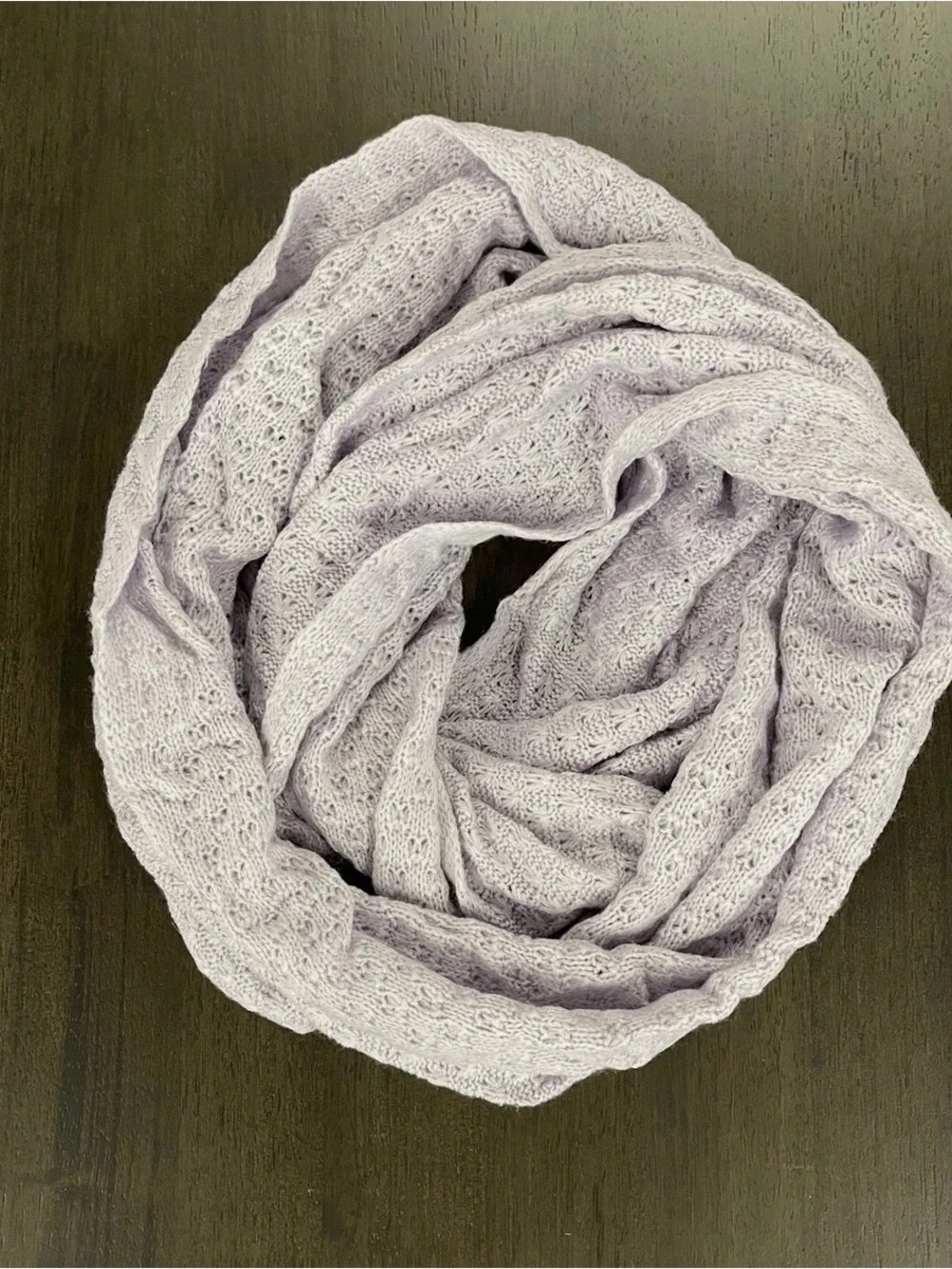Light Lavender Knit Infinity Scarf - Women Accessories